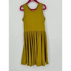Dotdotsmile Girls Tank Dress Size 7 Solid Olive New with Tags